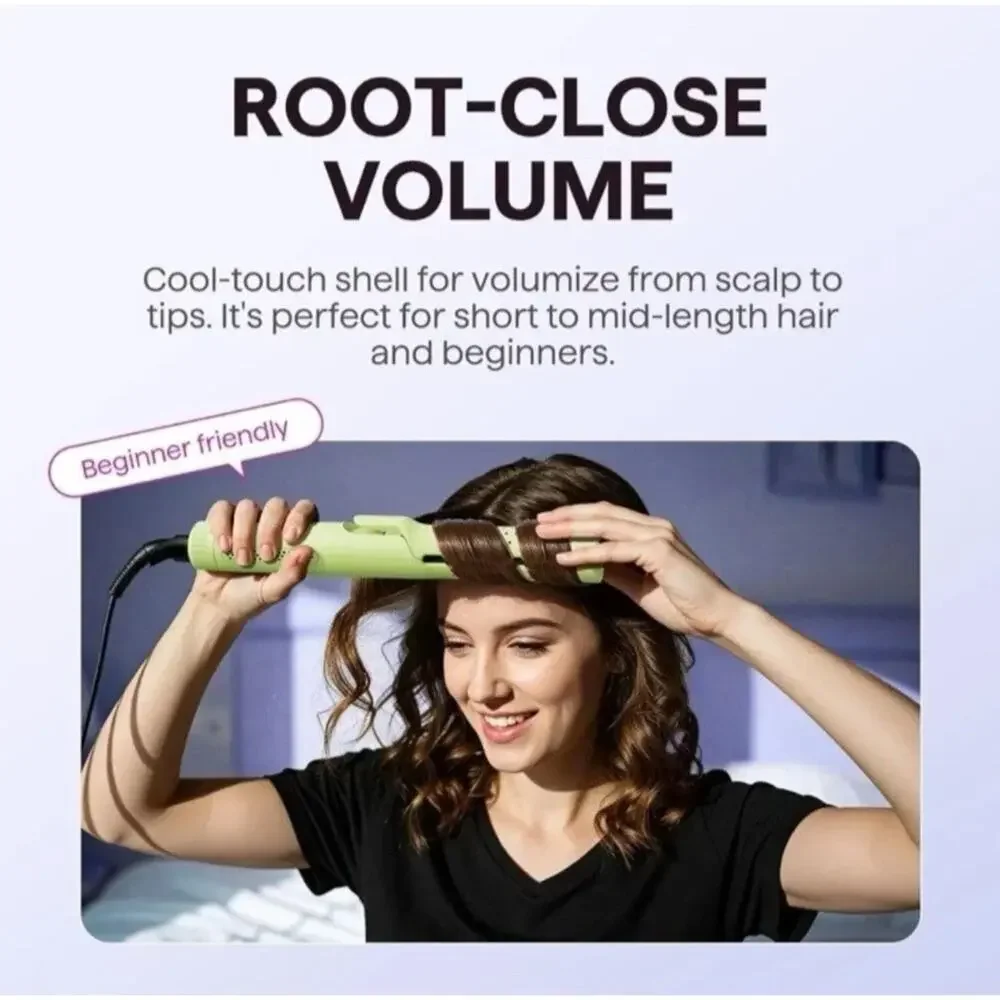 Wavytalk Straightener and Curler 2 in 1 Airflow Styler - Green - New in Box